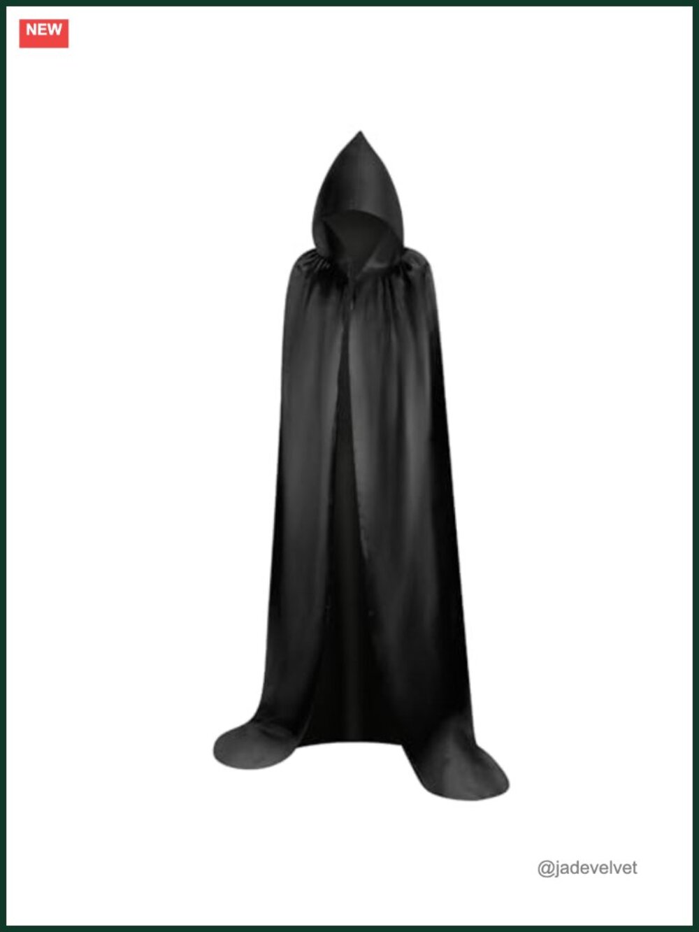 Satin Hooded Cloak Robe Halloween Cape Unisex Cosplay Costume